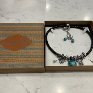 Canyon Sky Silver and Turquoise Necklace & Earring Set